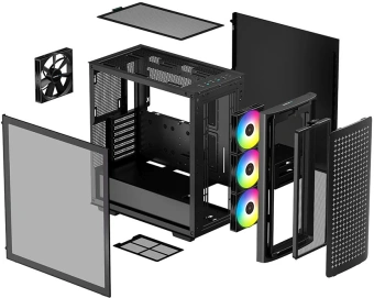 Корпус Deepcool CK560 черный без БП ATX 3x120mm 4x140mm 2xUSB3.0 audio bott PSU - купить недорого с доставкой в интернет-магазине