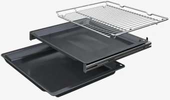 Духовой шкаф Электрический Bosch HMG976RB1S черный - купить недорого с доставкой в интернет-магазине