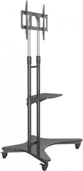 Стойка для телевизора Cactus CS-ST31 черный 37"-75" макс.81.6кг напольный мобильный - купить недорого с доставкой в интернет-магазине