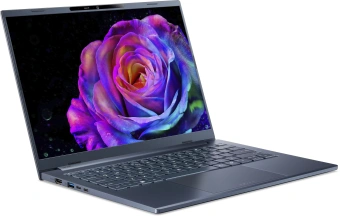 Ноутбук Acer Swift Go 14 AI SFG14-75-58NB Core Ultra 5 226V 16Gb SSD1Tb Intel Arc 130V 14" OLED WUXGA (1920x1200) без ОС blue WiFi BT Cam (NX.JNBCD.007) - купить недорого с доставкой в интернет-магазине
