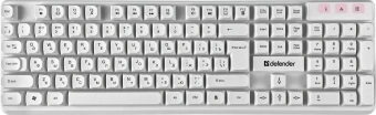 Клавиатура + мышь Defender Milan C-992 клав:белый мышь:белый/красный USB беспроводная Multimedia (45994) - купить недорого с доставкой в интернет-магазине