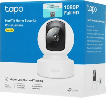 Камера видеонаблюдения IP TP-Link Tapo C202 Wi-Fi 3.83-3.83мм цв. корп.:белый - купить недорого с доставкой в интернет-магазине