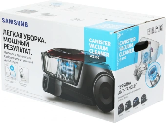 Пылесос Samsung VC18M31A0HP/EV 1800Вт бордовый/черный - купить недорого с доставкой в интернет-магазине