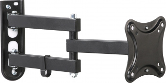 Кронштейн для телевизора Hama R1 118153 черный 10"-27" макс.15кг настенный поворотно-выдвижной и наклонный - купить недорого с доставкой в интернет-магазине