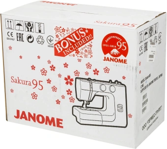 Швейная машина Janome Sakura 95 белый/цветы - купить недорого с доставкой в интернет-магазине