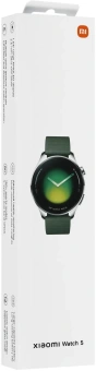 Смарт-часы Xiaomi Watch 5 47мм 1.54" AMOLED корп.серебристый рем.зеленый разм.брасл.:135-205мм (BHR07WPGL) - купить недорого с доставкой в интернет-магазине