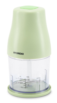 Измельчитель электрический Hyundai HYC-P3108 0.8л. 350Вт черный/зеленый - купить недорого с доставкой в интернет-магазине