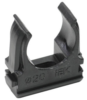 Держатель IEK CTA10D-CF20-K02-100 с защелкой 20мм пластик черный (упак.:1шт) - купить недорого с доставкой в интернет-магазине
