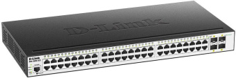 Коммутатор D-Link DGS-3000-52L/B1A (L2) 48x1Гбит/с 4SFP управляемый - купить недорого с доставкой в интернет-магазине
