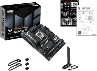 Материнская плата Asus TUF GAMING B650E-PLUS WIFI SocketAM5 AMD B650 4xDDR5 ATX AC`97 8ch(7.1) 2.5Gg RAID+HDMI+DP - купить недорого с доставкой в интернет-магазине