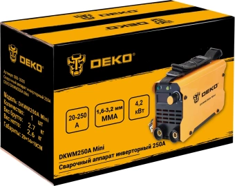 Сварочный аппарат Deko DKWM250A Mini инвертор ММА 4.2кВт - купить недорого с доставкой в интернет-магазине