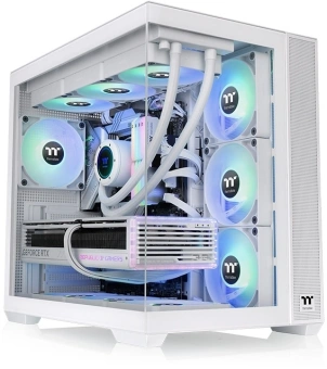 Корпус Thermaltake View 380 TG ARGB Snow белый без БП ATX 6x120mm 2x140mm 1x200mm 2xUSB3.0 audio bott PSU - купить недорого с доставкой в интернет-магазине