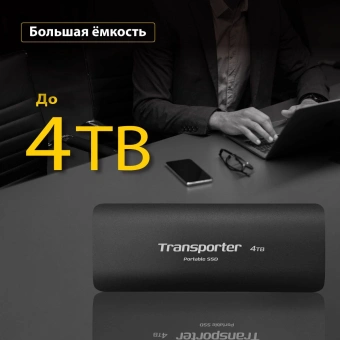 Накопитель SSD Patriot USB-C 2TB PTP2TBPEC Transporter черный - купить недорого с доставкой в интернет-магазине