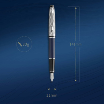 Ручка перьев. Waterman Expert L`Essence du Bleu (CW2166426) LaqBlue CT F сталь нержавеющая подар.кор. - купить недорого с доставкой в интернет-магазине