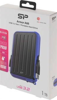 Жесткий диск Silicon Power USB3.0 1TB SP010TBPHD66SS3B Armor A66 2.5" синий - купить недорого с доставкой в интернет-магазине
