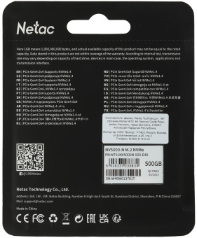 Накопитель SSD Netac PCIe 4.0 x4 500GB NT01NV5000N-500-E4X NV5000-N M.2 2280 - купить недорого с доставкой в интернет-магазине