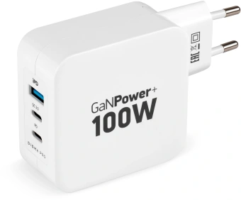 Сетевое зар./устр. Digma Pro DPW10B 100W 5A (PD+QC) 2хUSB-C/USB-A универсальное белый (DPW1B0G012WH) - купить недорого с доставкой в интернет-магазине