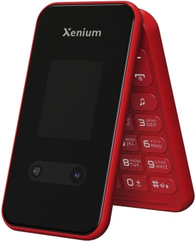 Мобильный телефон Xenium X680 красный раскладной 2Sim 2.8" 240x320 Nucleus 0.3Mpix GSM900/1800 MP3 FM microSD max32Gb - купить недорого с доставкой в интернет-магазине