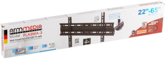 Кронштейн для телевизора Arm Media PLASMA-3 new черный 22"-65" макс.55кг настенный фиксированный - купить недорого с доставкой в интернет-магазине