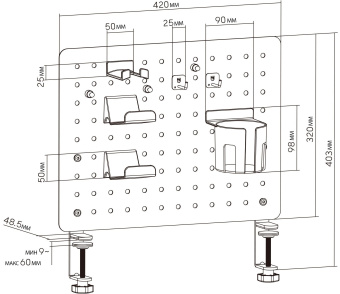 Органайзер Cactus CS-GMPB-BK черный - купить недорого с доставкой в интернет-магазине