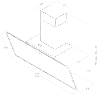 Вытяжка каминная Elica Shire WH/A/90 NO PLUG белый управление: сенсорное (1 мотор) - купить недорого с доставкой в интернет-магазине