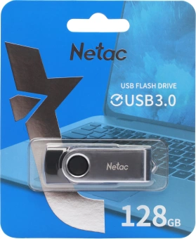 Флеш Диск Netac 128GB U505 NT03U505N-128G-30BK USB3.0 черный/серебристый - купить недорого с доставкой в интернет-магазине