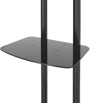 Стойка для телевизора Cactus CS-ST31 черный 37"-75" макс.81.6кг напольный мобильный - купить недорого с доставкой в интернет-магазине