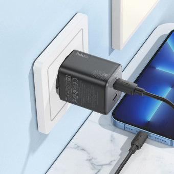 Сетевое зар./устр. Hoco N42 Elogiado 45W (PD+QC+AFC) черный - купить недорого с доставкой в интернет-магазине