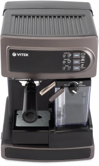 Кофеварка рожковая Vitek VT-1517 SR 1238Вт серый - купить недорого с доставкой в интернет-магазине