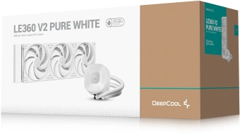 Система водяного охлаждения Deepcool LE360 V2 Pure Soc-AM5/AM4/1200/1700/1851 белый 4-pin 19-31.6dB Al 250W 1554gr Ret (R-LE360PURE-WHLNMD-G-1) - купить недорого с доставкой в интернет-магазине