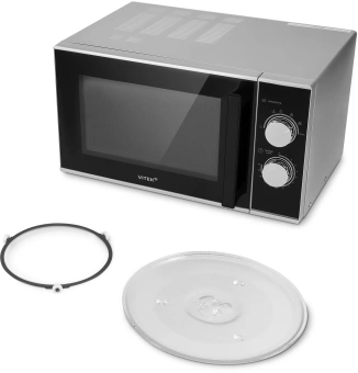 Микроволновая Печь Vitek VT-MW0823 23л. 900Вт серебристый/черный - купить недорого с доставкой в интернет-магазине