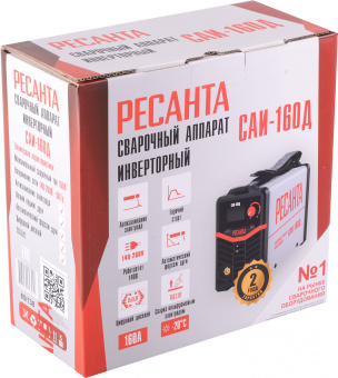 Сварочный аппарат Ресанта САИ-160Д инвертор ММА/TIG 6.5кВт - купить недорого с доставкой в интернет-магазине