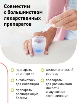 Ингалятор Omron NE-C24 (NE-C801S-RU) компрессорный стационарный белый - купить недорого с доставкой в интернет-магазине