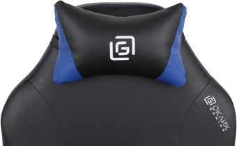 Кресло игровое Оклик Cooldown черный/синий сиденье черный/синий искусственная кожа с подголов. крестов. пластик черный подст.для ног - купить недорого с доставкой в интернет-магазине