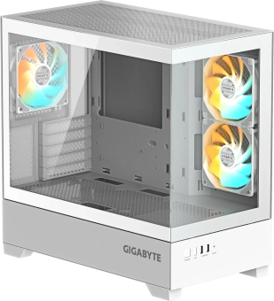 Корпус Gigabyte GB-C201PI белый без БП mATX 6x120mm 3x140mm 2xUSB3.0 audio bott PSU - купить недорого с доставкой в интернет-магазине