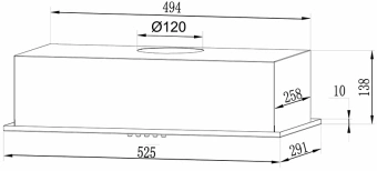 Вытяжка встраиваемая Lex GS Bloc LIGHT 600 черный управление: кнопочное (1 мотор) - купить недорого с доставкой в интернет-магазине