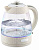 Чайник электрический Kitfort КТ-6622 1.7л. 2200Вт бежевый корпус: стекло/пластик