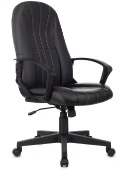 Кресло руководителя Бюрократ T-898 черный Leather Black экокожа крестов. пластик - купить недорого с доставкой в интернет-магазине