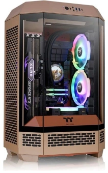 Корпус Thermaltake The Tower 300 Gravel Send коричневый без БП mATX 8x120mm 6x140mm 2xUSB3.0 audio bott PSU - купить недорого с доставкой в интернет-магазине