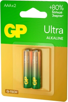 Батарея GP Ultra Alkaline 24AUA21-2CRSBC2 AAA (2шт) - купить недорого с доставкой в интернет-магазине