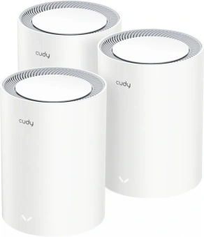 Бесшовный Mesh роутер Cudy M1800(3-Pack) AX1800 10/100/1000BASE-TX белый (упак.:3шт) - купить недорого с доставкой в интернет-магазине