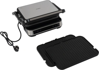 Электрогриль Hyundai HYG-5020 2000Вт серебристый/черный - купить недорого с доставкой в интернет-магазине