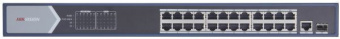 Коммутатор Hikvision DS-3E0526P-E 25x1Гбит/с 1SFP 24PoE+ 270W неуправляемый - купить недорого с доставкой в интернет-магазине