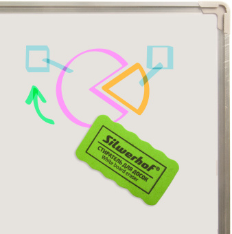 Стиратель Silwerhof 659004-02 для досок фетр 10.7x5.7x2см зеленый магнитный - купить недорого с доставкой в интернет-магазине