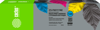 Картридж струйный Cactus CS-F6V17AE №123 черный (6мл) для HP HP DeskJet 2130 - купить недорого с доставкой в интернет-магазине