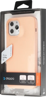 Чехол (клип-кейс) Deppa для Apple iPhone 12/12 Pro Liquid Silicone розовый (87712) - купить недорого с доставкой в интернет-магазине