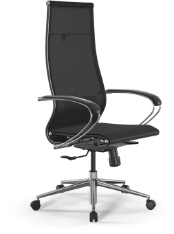 Кресло Метта ErgoLife Set 7 черный сиденье черный сетка с подголов. крестов. металл хром - купить недорого с доставкой в интернет-магазине