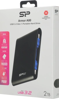 Жесткий диск Silicon Power USB3.0 2TB SP020TBPHDA80S3K A80 Armor 2.5" черный - купить недорого с доставкой в интернет-магазине