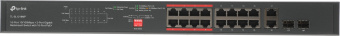 Коммутатор TP-Link TL-SL1218MP (L2) 16x100Мбит/с 2x1Гбит/с 2xКомбо(1000BASE-T/SFP) 16PoE+ 192W неуправляемый - купить недорого с доставкой в интернет-магазине