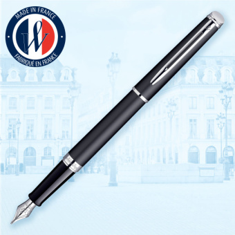Ручка перьев. Waterman Hemisphere (CWS0920810) Matte Black CT F сталь нержавеющая подар.кор. - купить недорого с доставкой в интернет-магазине